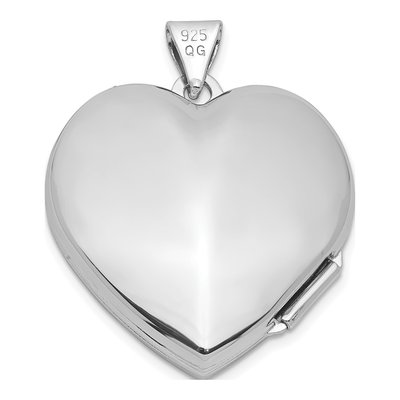 Sterling Silver Diamond Heart Locket – view 4