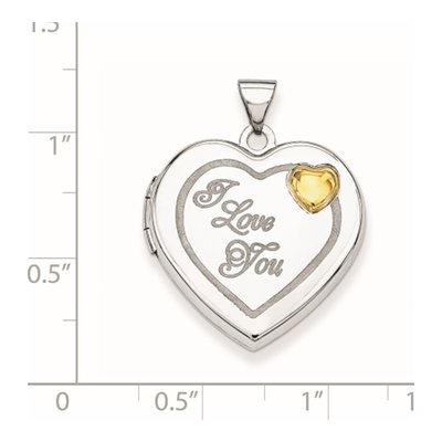 Sterling Silver I Love You Heart Locket – view 5