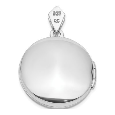 Sterling Silver Diamond Round Locket – view 4