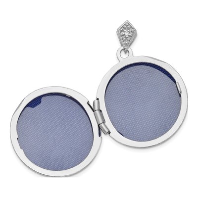 Sterling Silver Diamond Round Locket – view 6