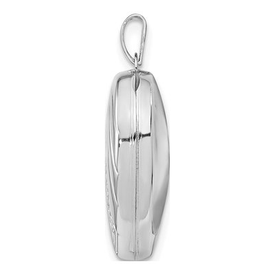 Sterling Silver Textured Heart Locket – view 3