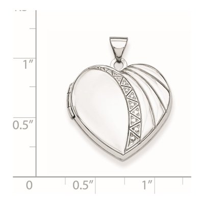 Sterling Silver Textured Heart Locket – view 5