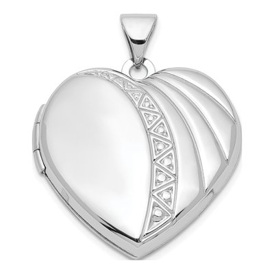 Sterling Silver Textured Heart Locket