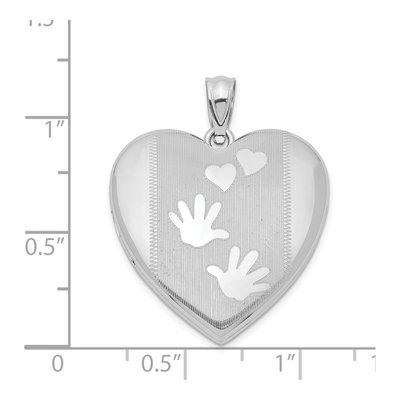 Sterling Silver Handprints Heart Locket – view 5