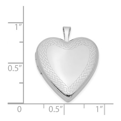 Sterling Silver Braided Heart Photo Locket – view 5