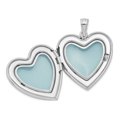 Sterling Silver Dove Cross Heart Locket – view 6