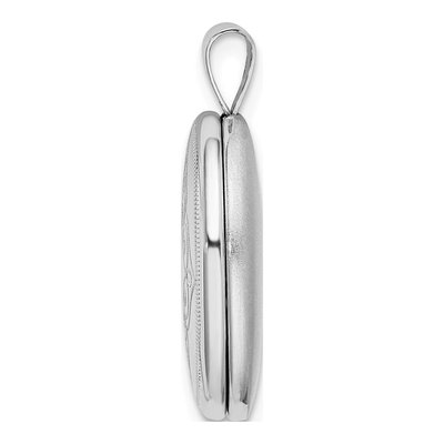 Sterling Silver Scroll Oval Locket – view 3