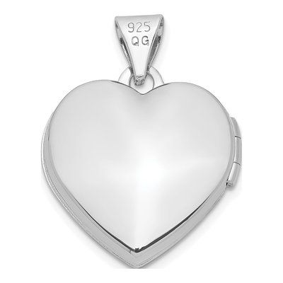 Sterling Silver Heart on Locket – view 4