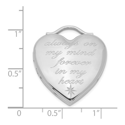 Sterling Silver Always on My Mind Forever Heart Locket – view 5