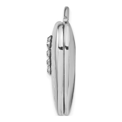 Sterling Silver Crystal Heart Locket – view 2