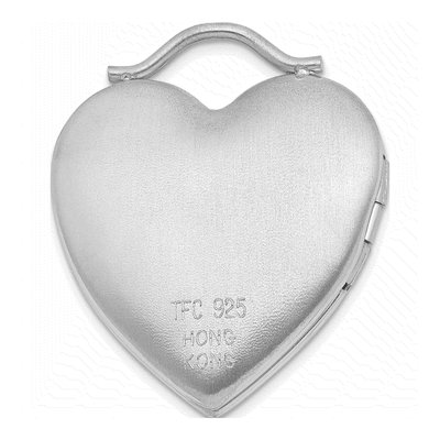 Sterling Silver Crystal Heart Locket – view 3