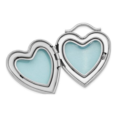 Sterling Silver Crystal Heart Locket – view 5
