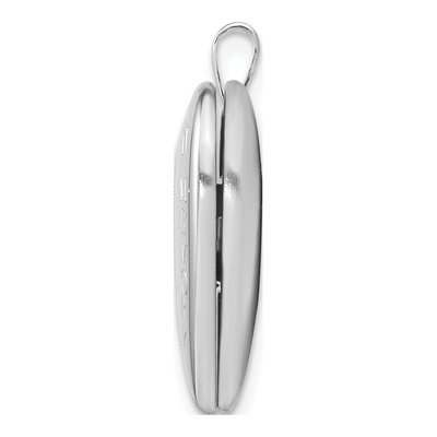 Sterling Silver 1/20 ct tw Diamond Memory Heart Locket – view 2