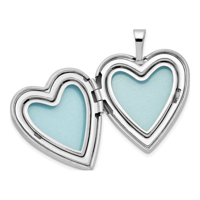 Sterling Silver 1/20 ct tw Diamond Memory Heart Locket – view 5