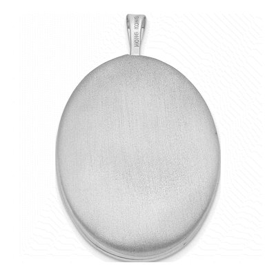 Sterling Silver Paw Print Oval Locket – view 4