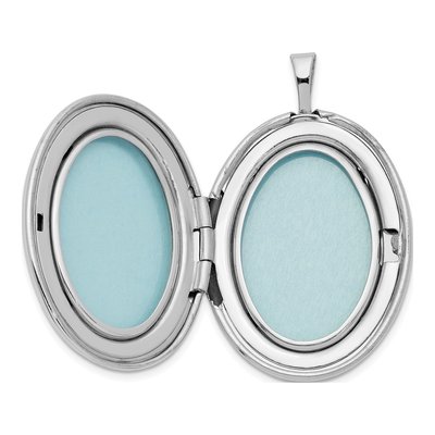 Sterling Silver Paw Print Oval Locket – view 6