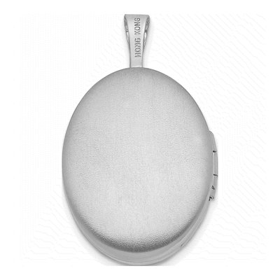 Sterling Silver Paw Prints Oval Locket Pendant – view 4