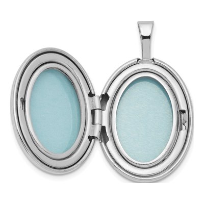 Sterling Silver Paw Prints Oval Locket Pendant – view 6
