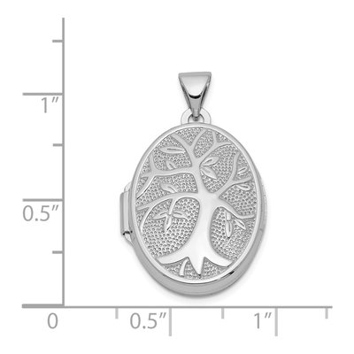 Sterling Silver Oval Tree Locket – view 5