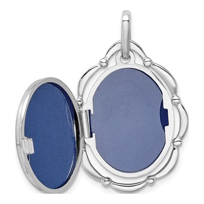 Sterling Silver Oval Floral Locket – view 6