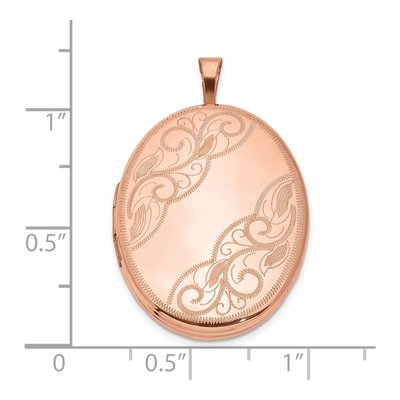 Rose Gold-Plated Sterling Silver Swirled Locket – view 5