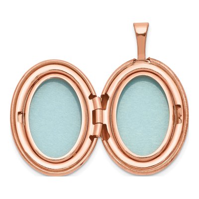 Rose Gold-Plated Sterling Silver Oval Locket – view 6