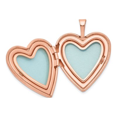 Rose Gold-Plated Sterling Silver Diamond Heart Locket – view 5