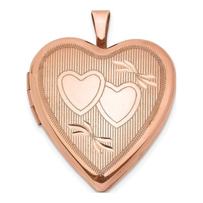 Rose Gold-Plated Sterling Silver Heart Locket