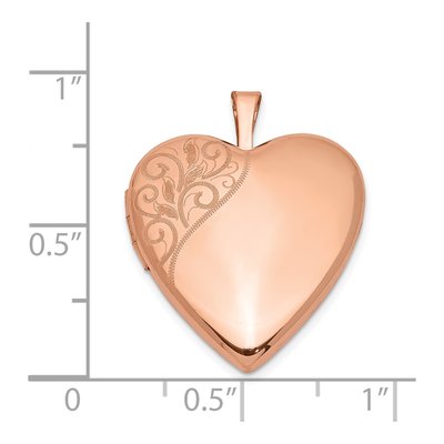 Rose Gold-Plated Sterling Silver Swirl Heart Locket – view 5