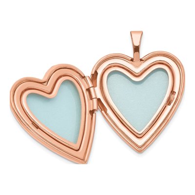 Rose Gold-Plated Sterling Silver Swirl Heart Locket – view 6