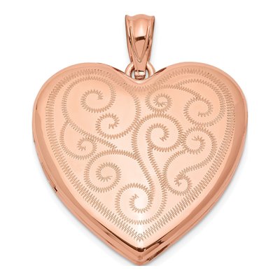 Rose Gold-Plated Sterling Silver Heart Locket