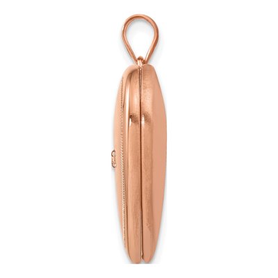 Rose Gold-Plated Sterling Silver Diamond Heart Locket – view 2