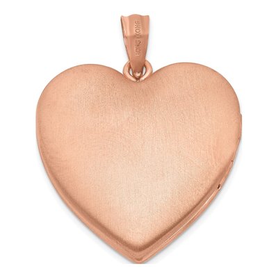 Rose Gold-Plated Sterling Silver Diamond Heart Locket – view 3