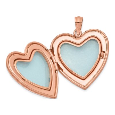 Rose Gold-Plated Sterling Silver Diamond Heart Locket – view 5