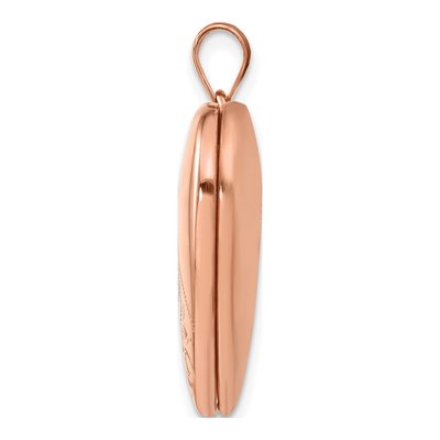 Rose Gold-Plated Sterling Silver Scroll Heart Locket – view 3