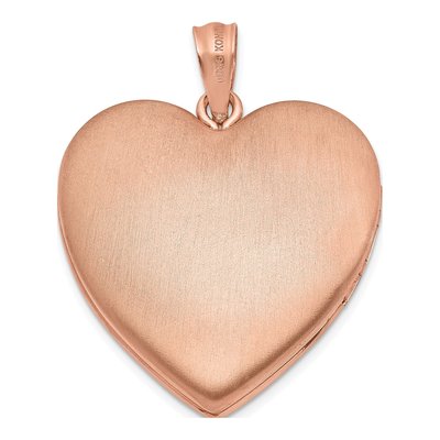 Rose Gold-Plated Sterling Silver Scroll Heart Locket – view 4
