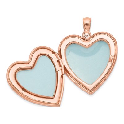 Rose Gold-Plated Sterling Silver Scroll Heart Locket – view 6