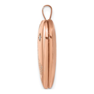 Rose Gold-Plated Sterling Silver Diamond Locket – view 2