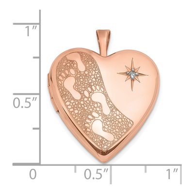 Rose Gold-Plated Sterling Silver Diamond Locket – view 5