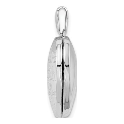 Sterling Silver Faith Hope Love Heart Locket – view 3