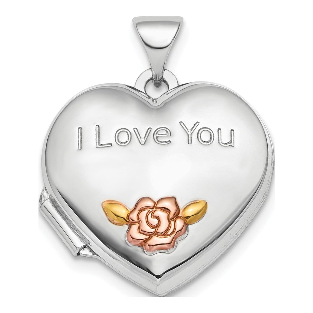 Sterling Silver Rose & Gold-Tone Heart Locket