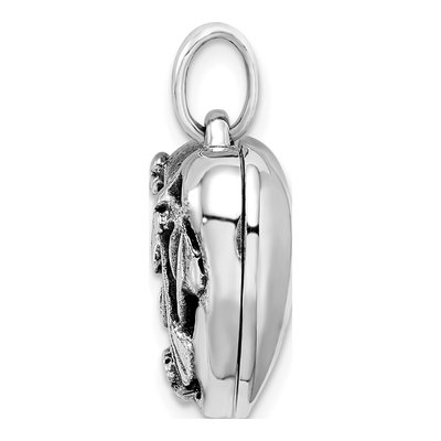 Sterling Silver Filigree Heart Locket – view 3