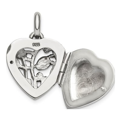 Sterling Silver Filigree Heart Locket – view 4