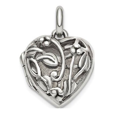 Sterling Silver Filigree Heart Locket
