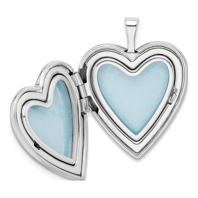 Sterling Silver Pink Enamel Flower Heart Locket – view 5