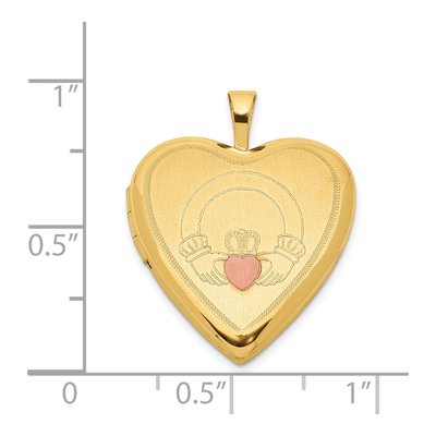 Gold-Plated Sterling Silver Claddagh Heart Locket – view 4