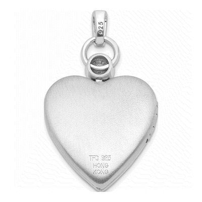 Sterling Silver Diamond Locket – view 4