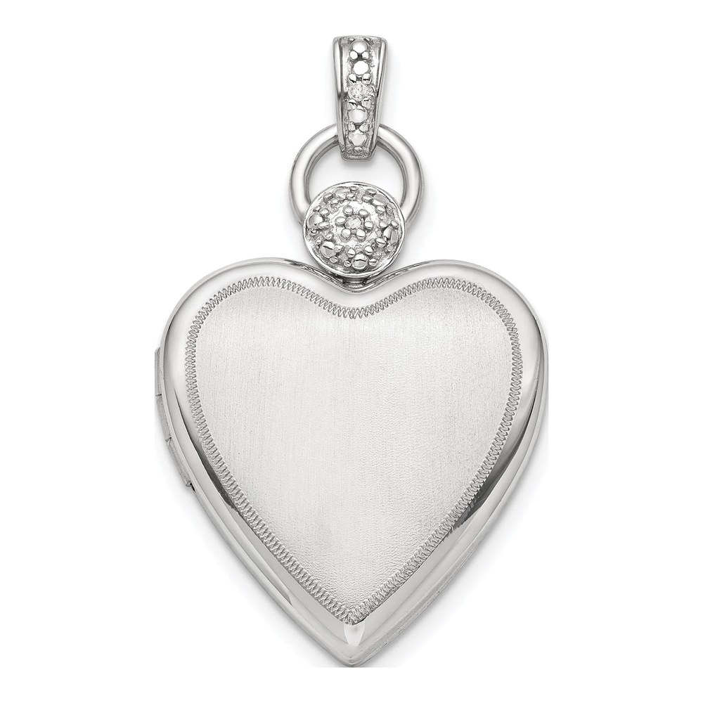 Sterling Silver Diamond Locket