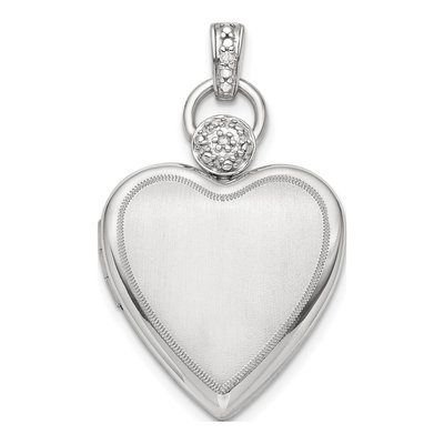 Sterling Silver Diamond Locket