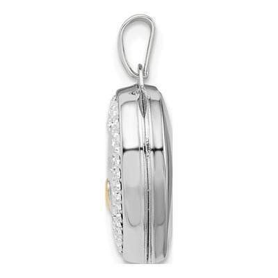 Sterling Silver Crystal Mom Heart Locket – view 3